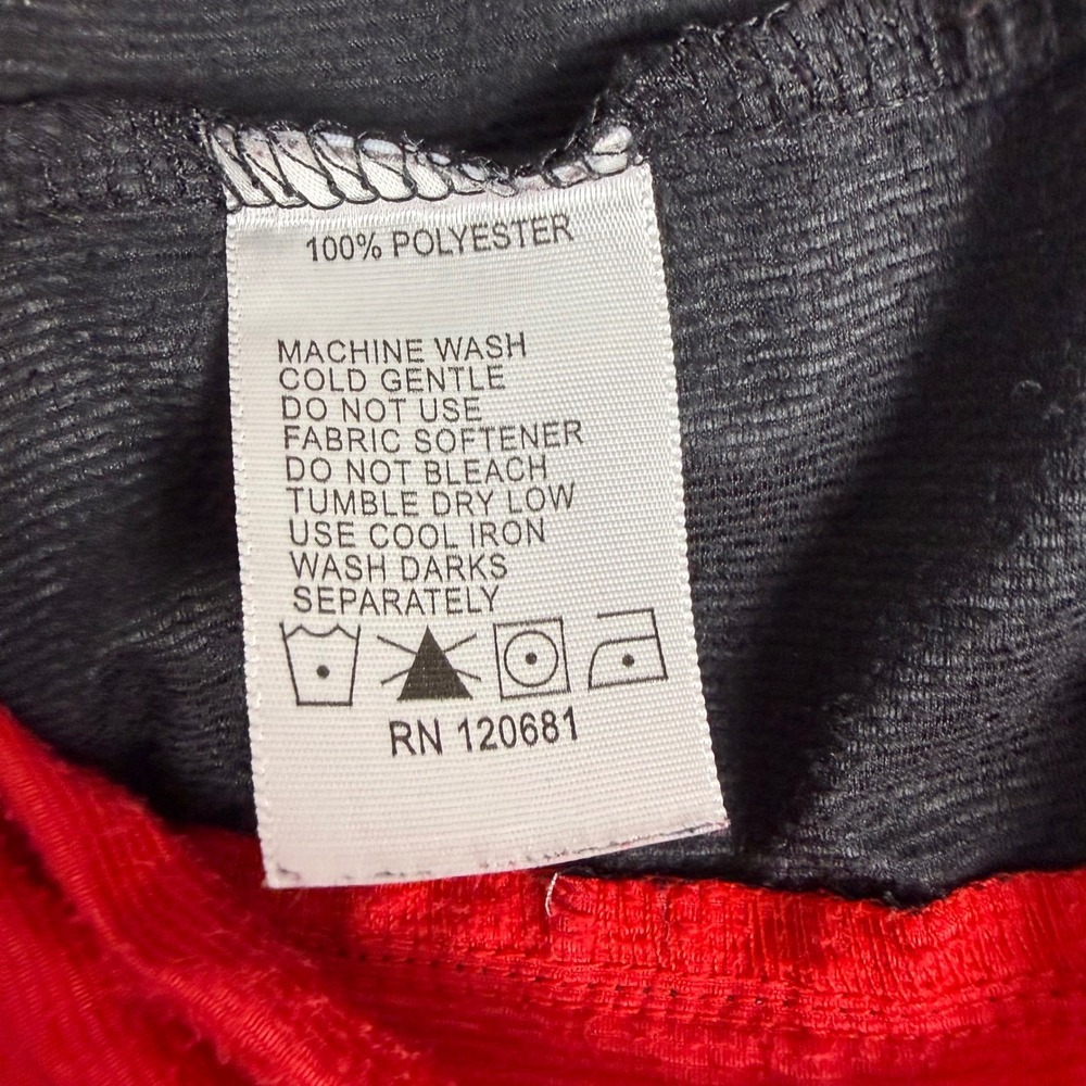 Boombah Mens XL Quarter Zip Windshirt Pullover Red Black Athletic Warm Up Jacket - Picture 12 of 13
